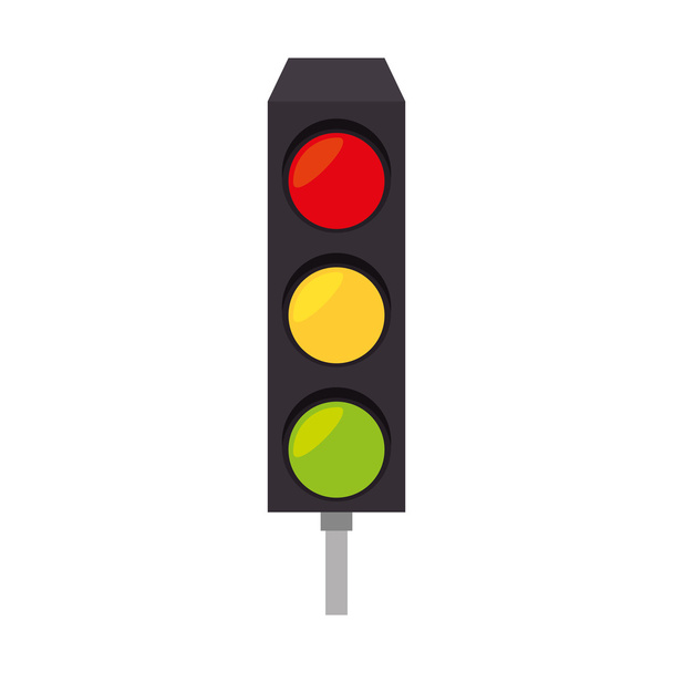 light traffic signal street stoplight icon - Vector, afbeelding