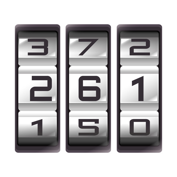 counter device number icon vector - ベクター画像