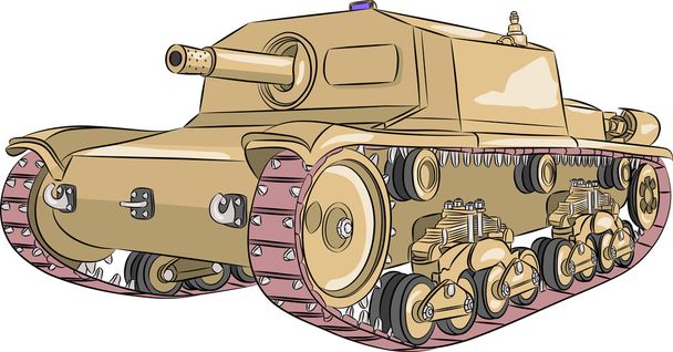 Vektor. Tank M 42. - Vektor, obrázek
