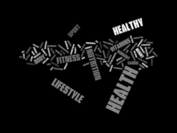 健康ダイエットの単語の雲  - 写真・画像