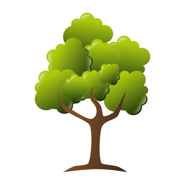 ecología verde del árbol
 - Vector, Imagen