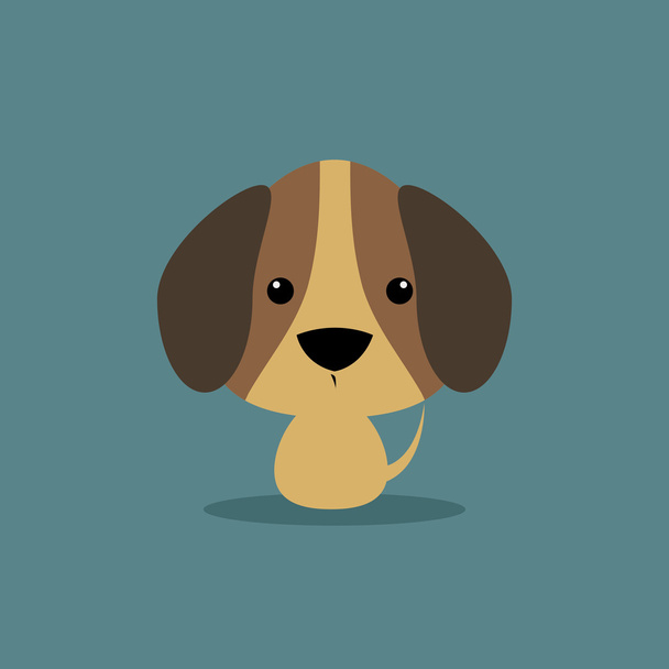 Cute Cartoon dog - Vector, imagen