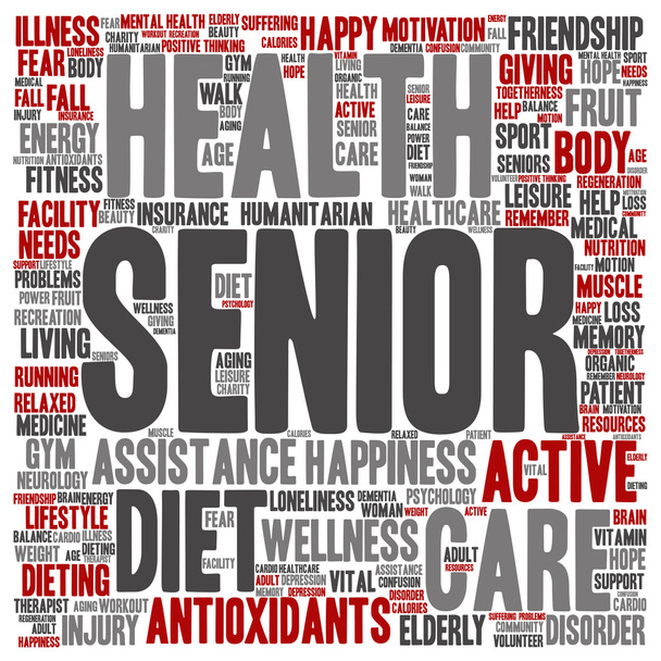 senior health word cloud i - Photo, Image