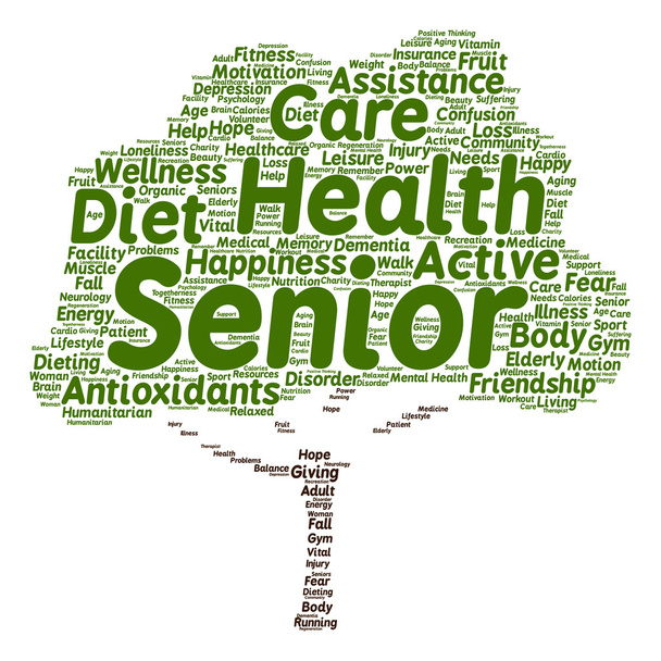senior health word cloud i - Photo, Image