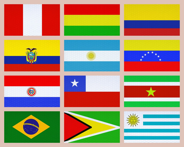 South american flags - Photo, Image