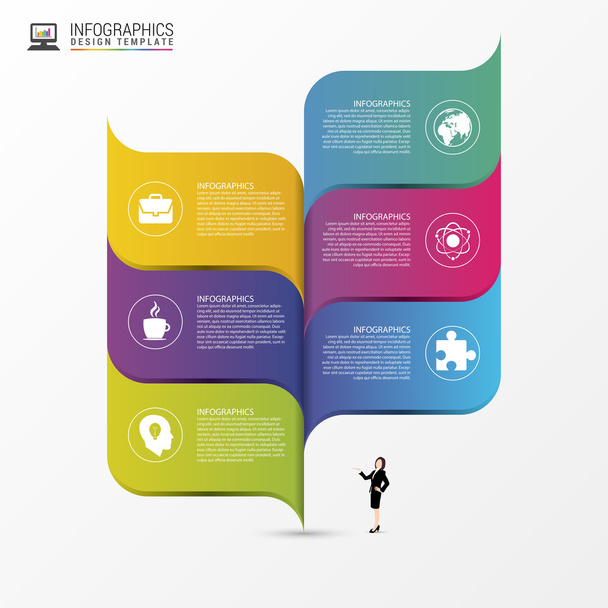 Abstract infographic design template. Vector - Vecteur, image