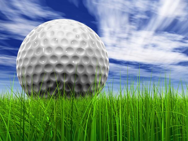 golf ball op horizon - Foto, afbeelding