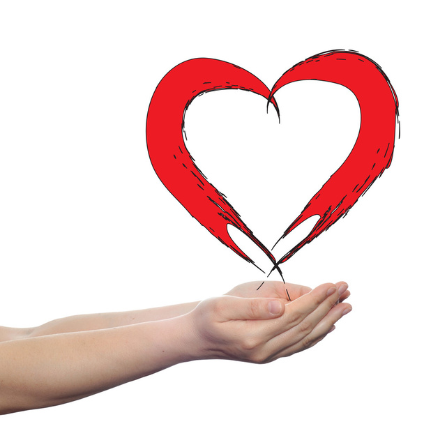 серце тримається в руках людини
 - Фото, зображення