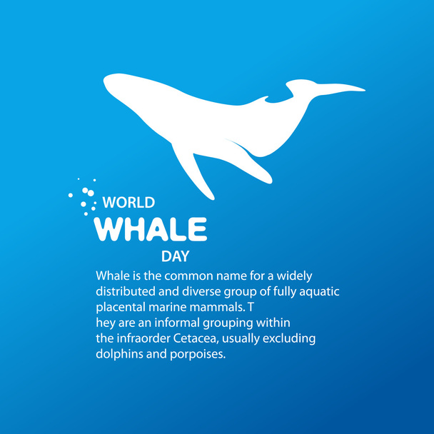 Illustration vectorielle isolée de baleines. Mammifère océanique sur l'image de fond bleu
. - Vecteur, image