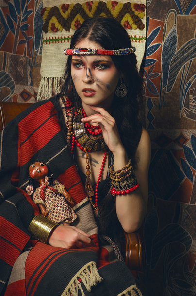 woman in ethno style  - Foto, immagini