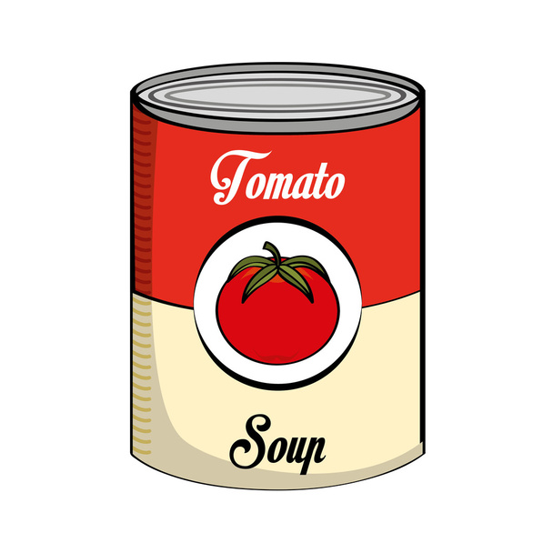 tomato can isolated icon - Vector, Image