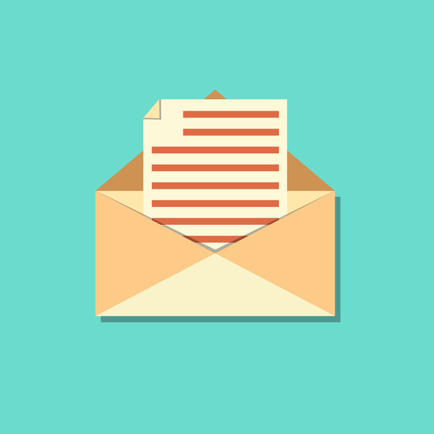Envelope Open Mail Icon - Wektor, obraz