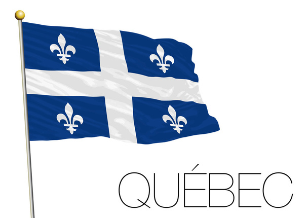 Vlajka Quebec, Kanada  - Vektor, obrázek