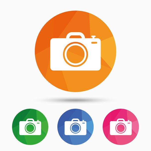 Photo camera sign icons - Vector, imagen
