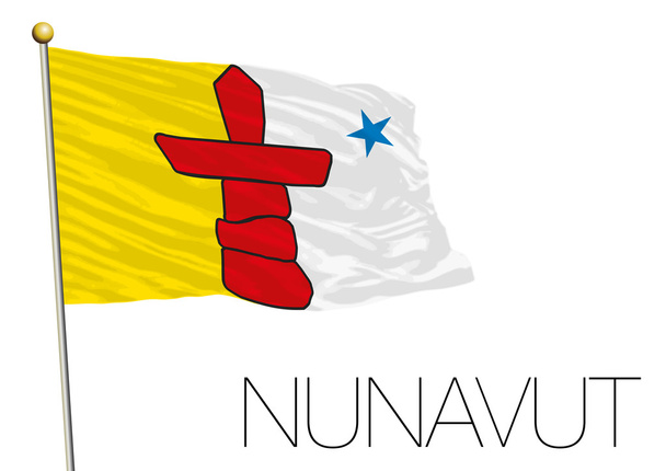 Vlag van Nunavut, Canada  - Vector, afbeelding