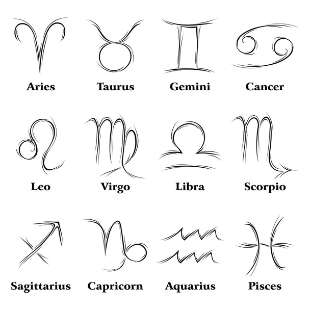 Signos del zodíaco
 - Vector, imagen