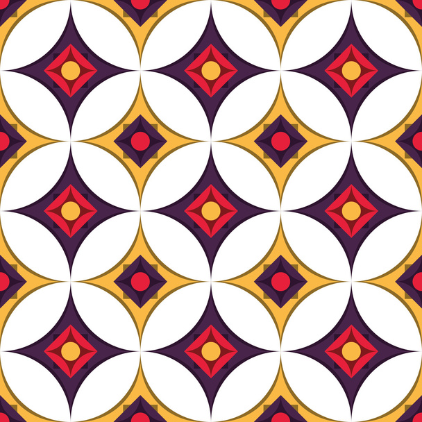 幾何学的な円形パターンの背景 - ベクター画像
