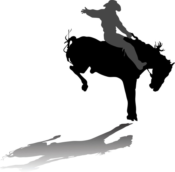 Cowboy on horse - Vector, Image