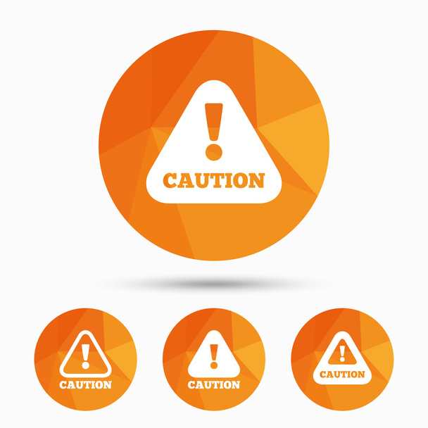 Attention, caution icons - Wektor, obraz