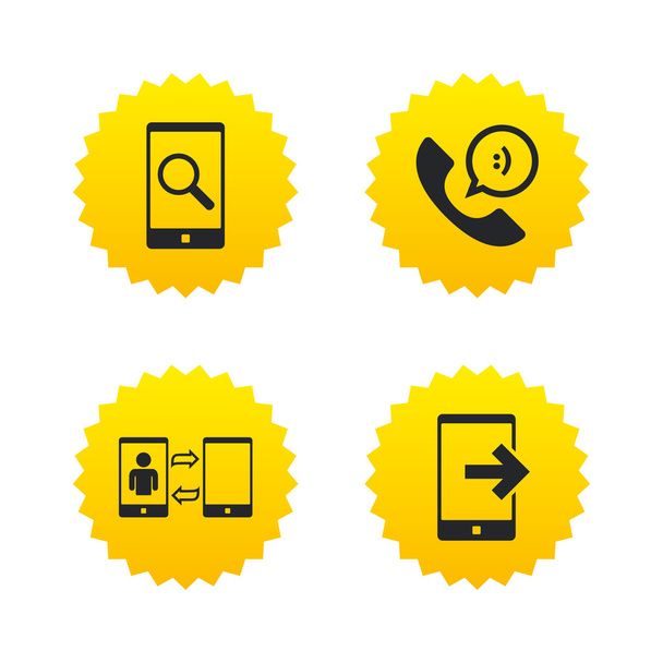 Call center, Phone icons.   - Vector, afbeelding