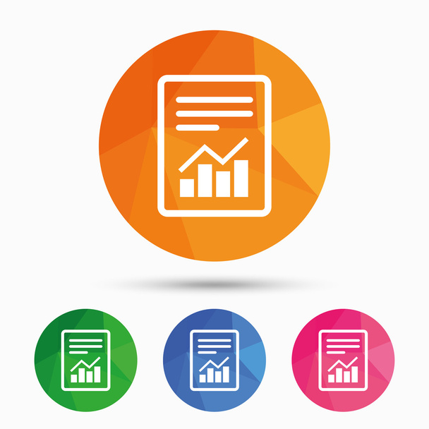 File document with chart icons. - Vecteur, image