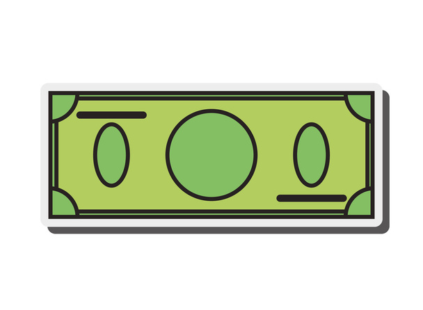 blank dollar bill icon - Vector, Image
