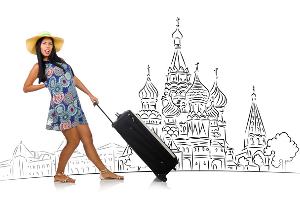 Rusya turizm kavramı içinde genç kız - Fotoğraf, Görsel