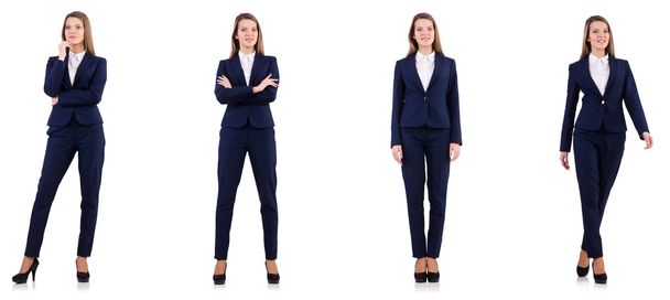 Businesswoman in suit isolated on white - Photo, Image