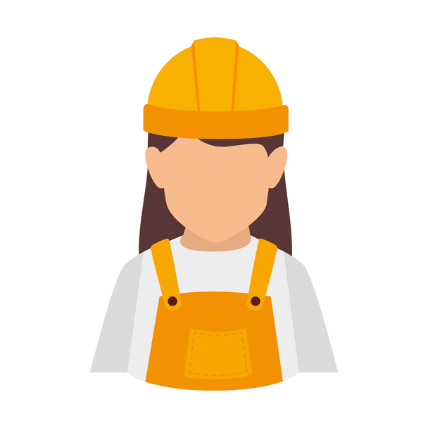 οικοδόμος κατασκευή εργαζομένων γυναικών - Διάνυσμα, εικόνα