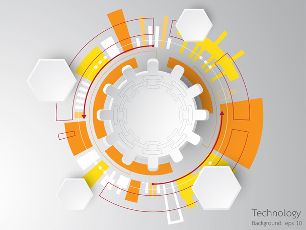 El fondo abstracto vectorial muestra la innovación de los conceptos de tecnología y tecnología. - Vector, imagen