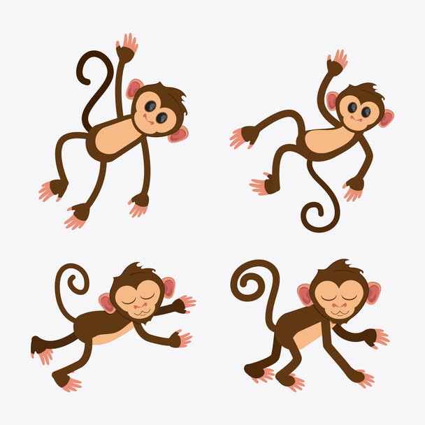 Jeu de singe dessin animé animal design
 - Vecteur, image