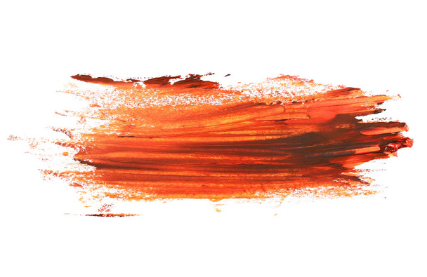 Rode grunge brush lijnen olieverf geïsoleerd op witte achtergrond - Foto, afbeelding