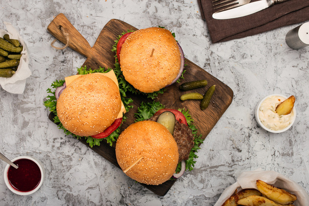 Three different burger - Foto, Bild