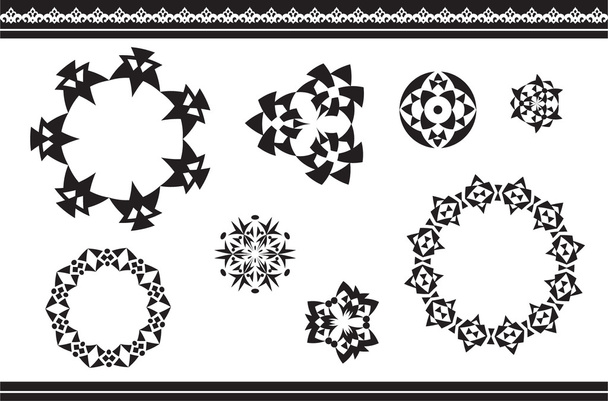 Elementos étnicos ornamentados de patrón
 - Vector, Imagen
