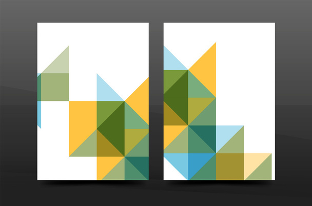 Барвистий дизайн геометрії щорічний звіт про розкладку шаблону брошури a4 обкладинки, журналу, флаєра або листівки
 - Вектор, зображення