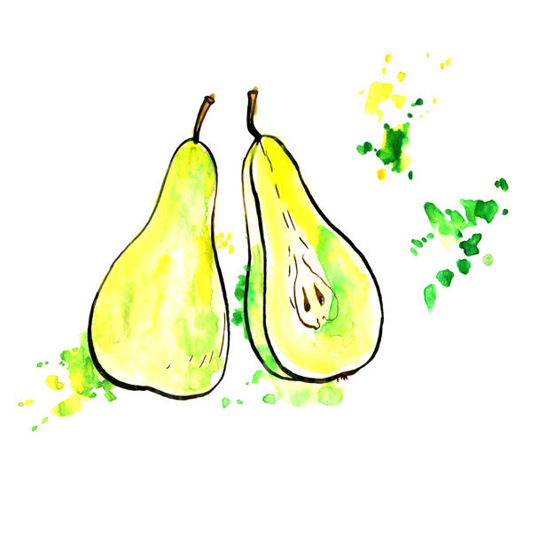 hand drawn pears - Φωτογραφία, εικόνα