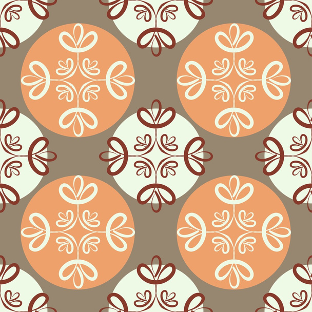 seamless pattern ornament leaf clover design with circles - Vector, Image