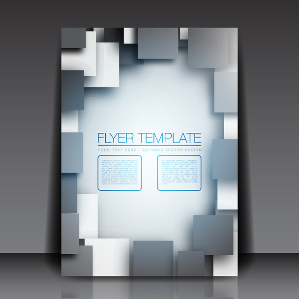 3D Squares - Business Flyer Template Vector Design - Vector, Image