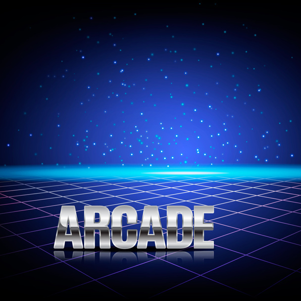 Background in style arcades the 80s. - Vetor, Imagem