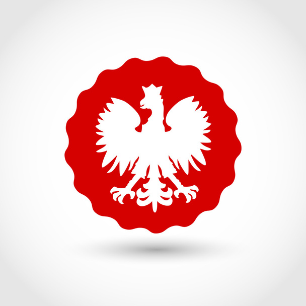 Abzeichen mit polnischem Adler-Vektor  - Vektor, Bild