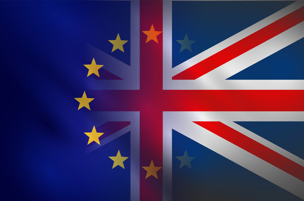 Brexit signo - banderas vector
  - Vector, imagen