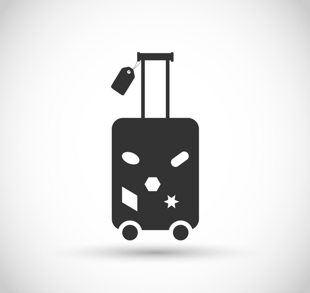 Seyahat çantası simge vektör - Vektör, Görsel