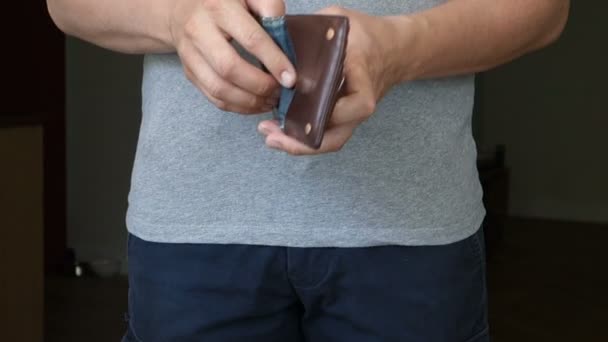 Casual Man Removes Wallet With No Money - Footage, Video