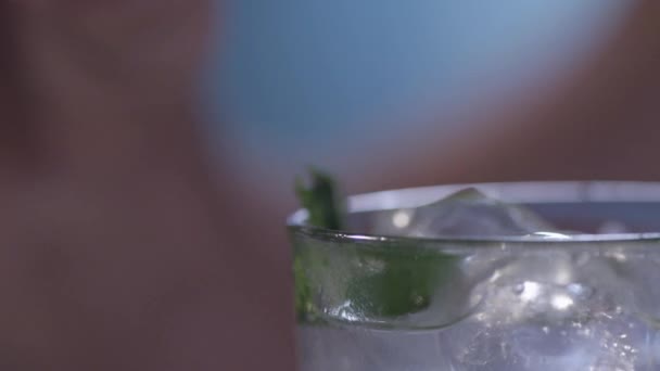 Mojito Cocktail in a glass  - Video, Çekim