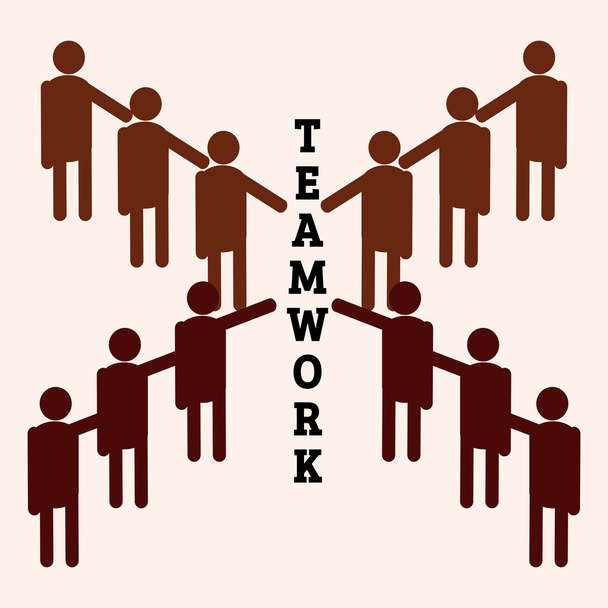 People joining for teamwork - Vector, Image