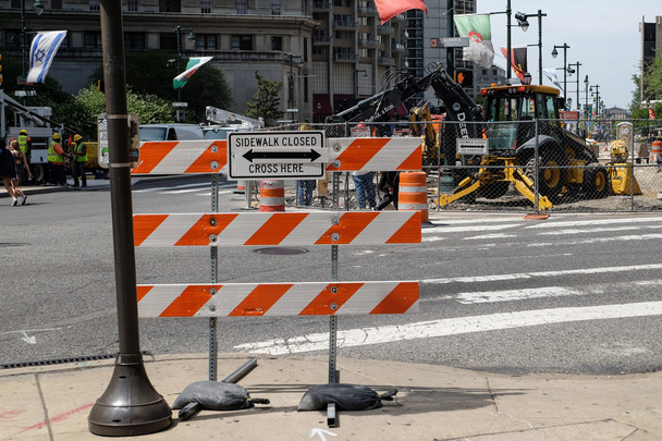 Road under construction in Philadelphia - Foto, afbeelding
