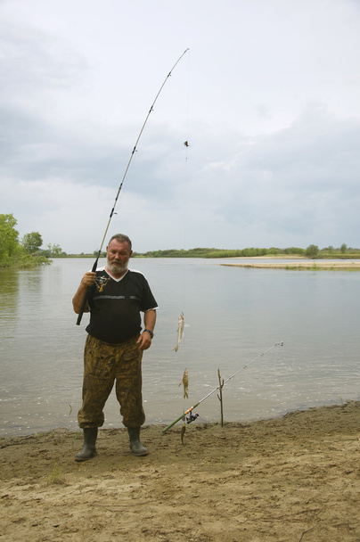 pescador no rio - Foto, Imagem