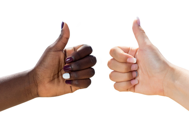 female hands doing thumbs up - Photo, Image