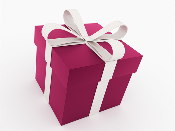 Christmas present with ribbon rendered - Photo, Image