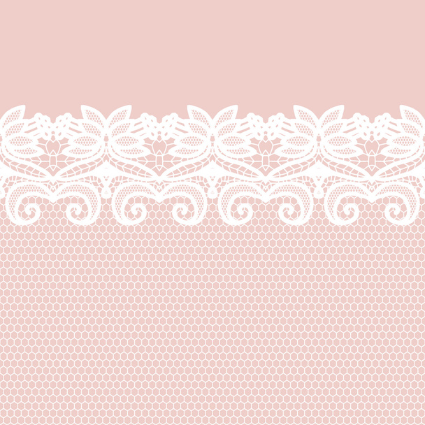 Seamless lace border. Invitation card. - Vector, Image